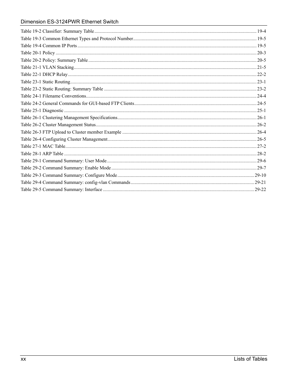 ZyXEL Communications ES-3124PWR User Manual | Page 20 / 258