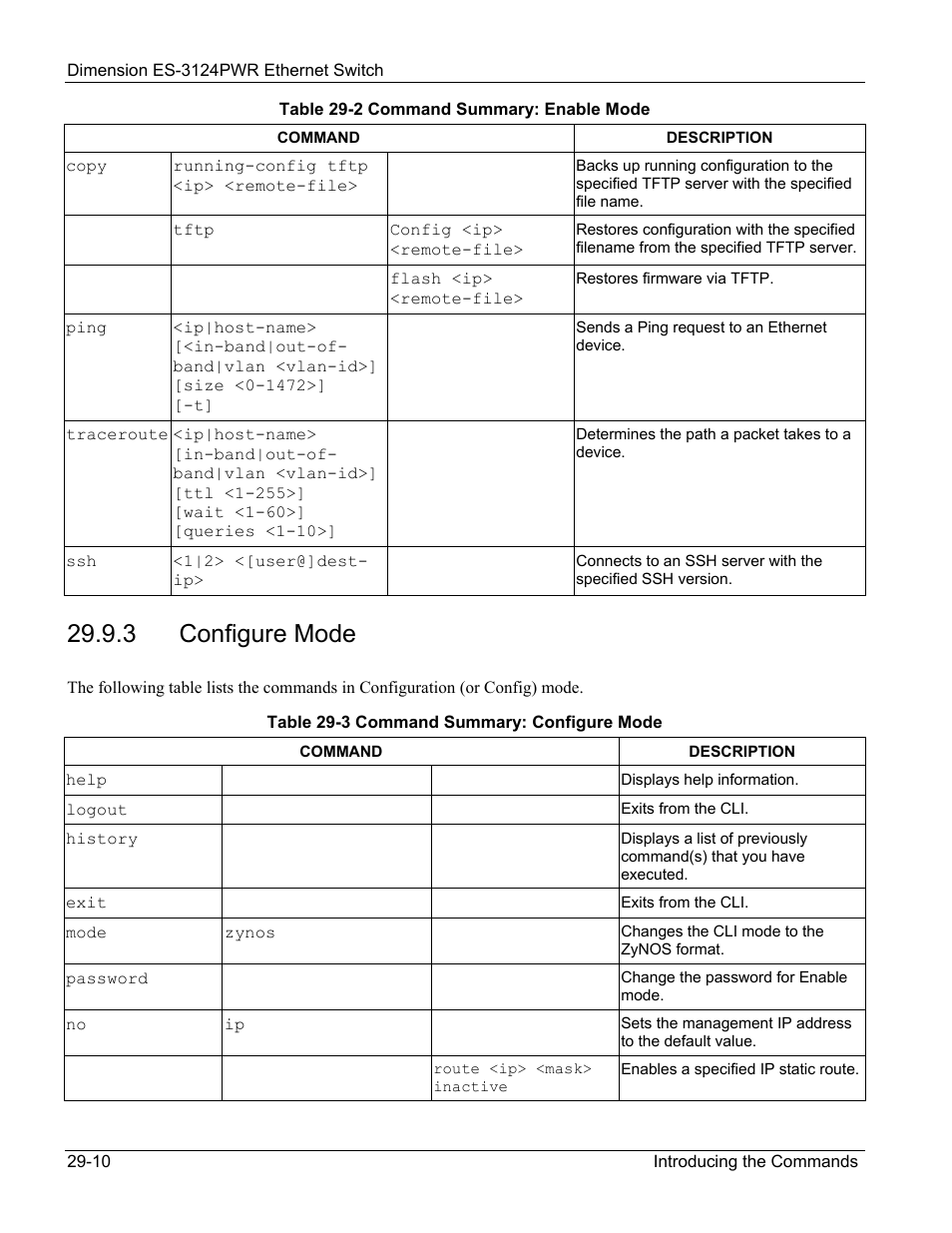 3 configure mode | ZyXEL Communications ES-3124PWR User Manual | Page 204 / 258