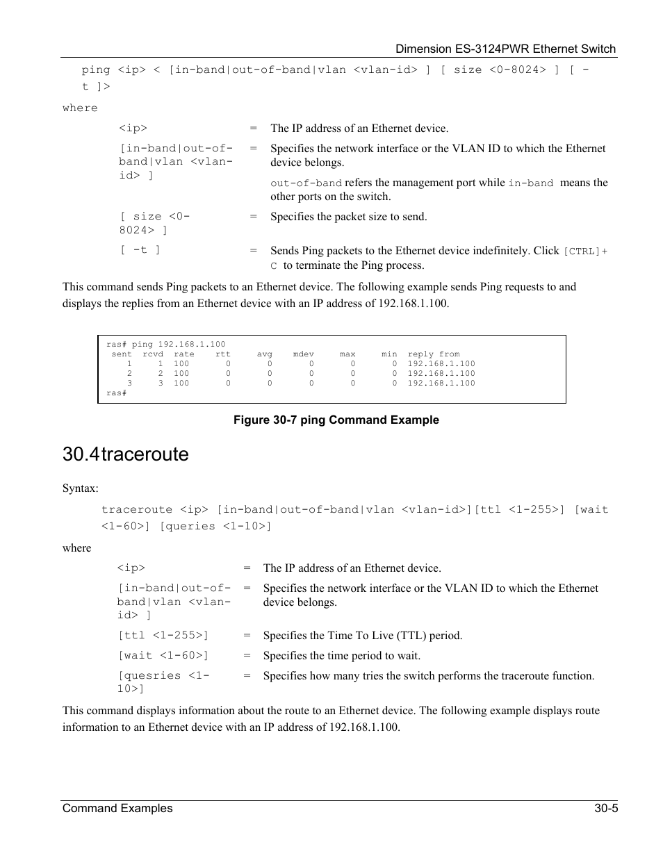 4 traceroute | ZyXEL Communications ES-3124PWR User Manual | Page 225 / 258