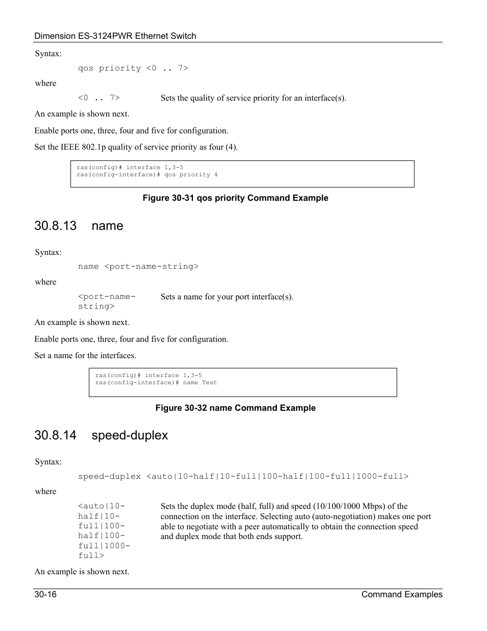 13 name, 14 speed-duplex | ZyXEL Communications ES-3124PWR User Manual | Page 236 / 258