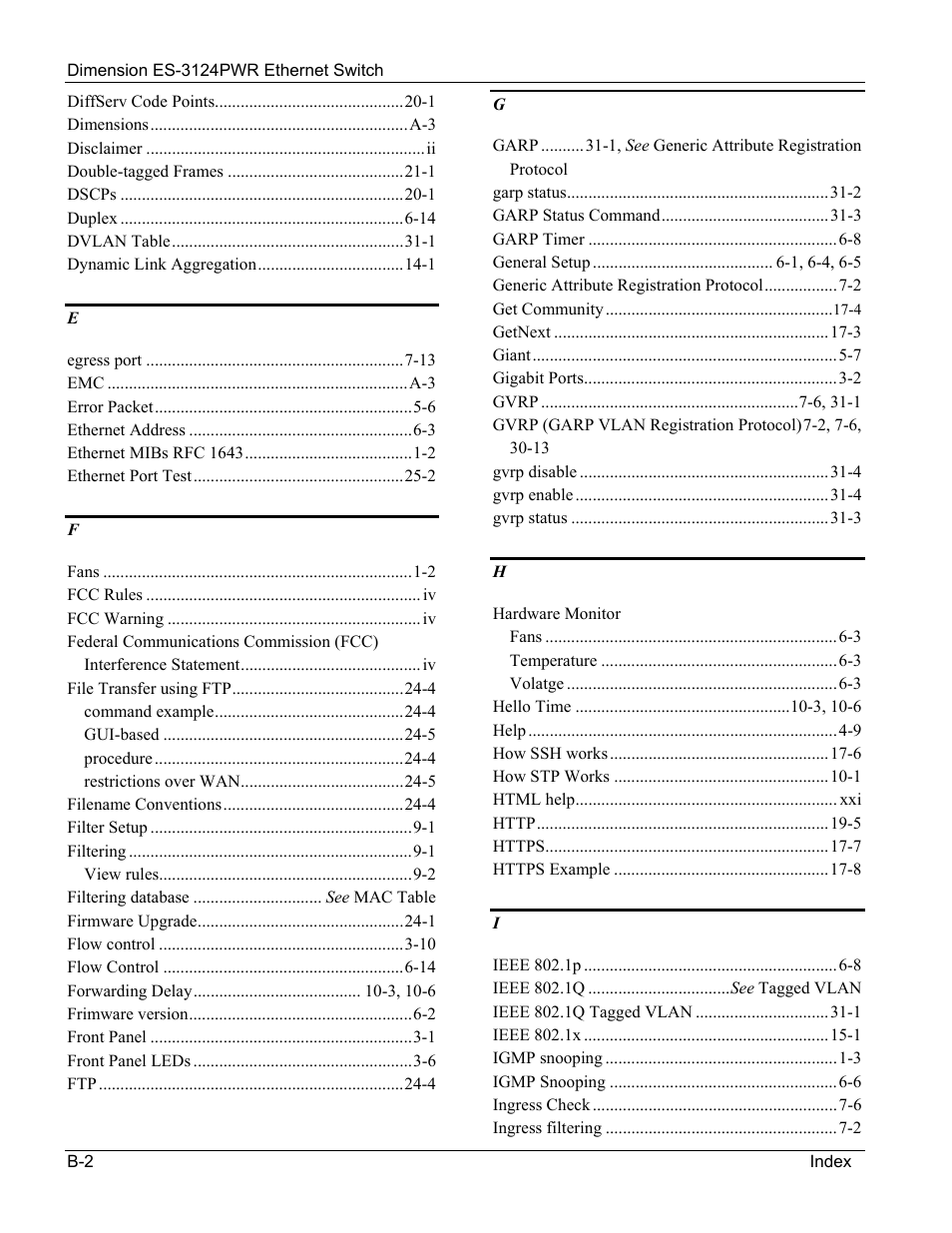 ZyXEL Communications ES-3124PWR User Manual | Page 254 / 258