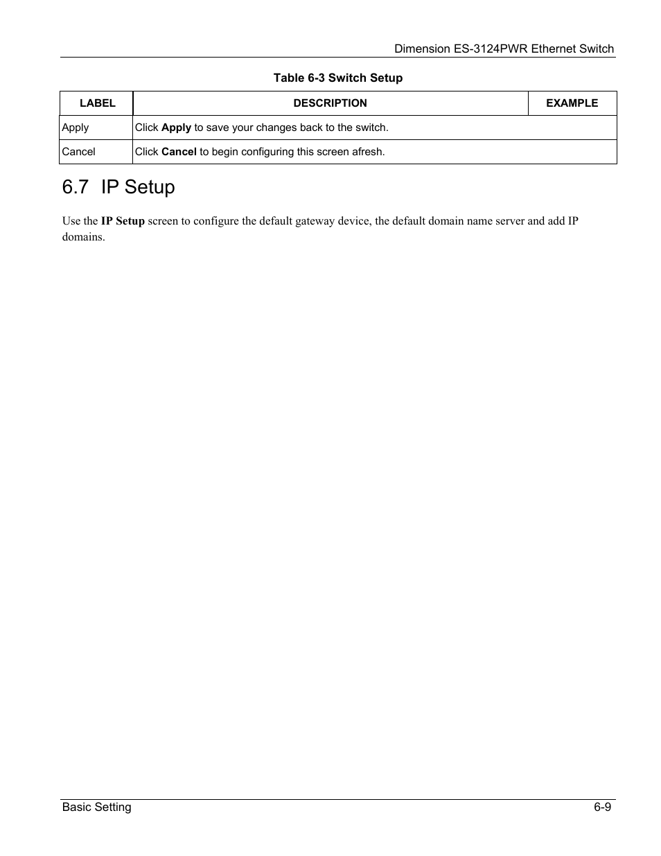 7 ip setup | ZyXEL Communications ES-3124PWR User Manual | Page 73 / 258