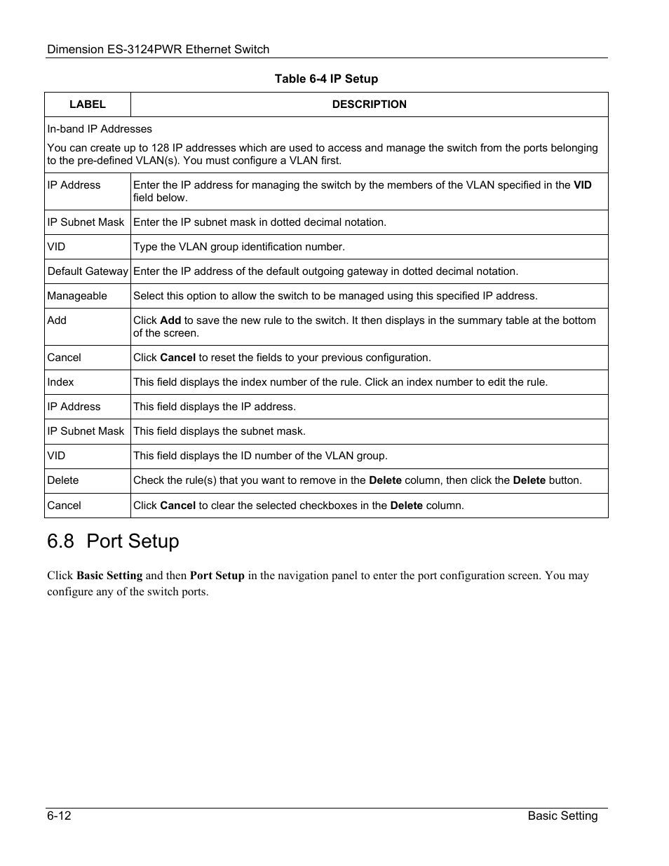 8 port setup | ZyXEL Communications ES-3124PWR User Manual | Page 76 / 258
