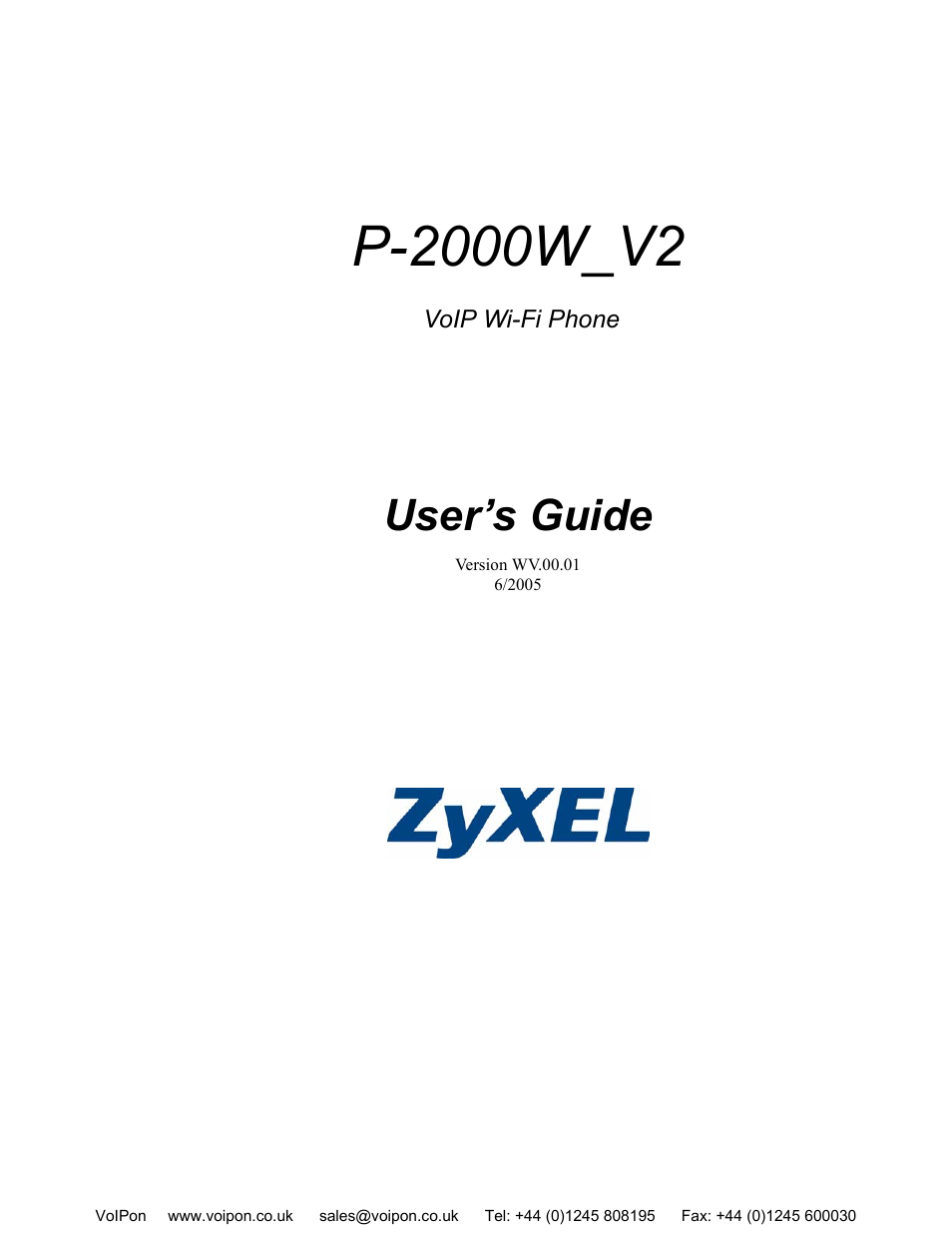 ZyXEL Communications P2000W User Manual | 131 pages