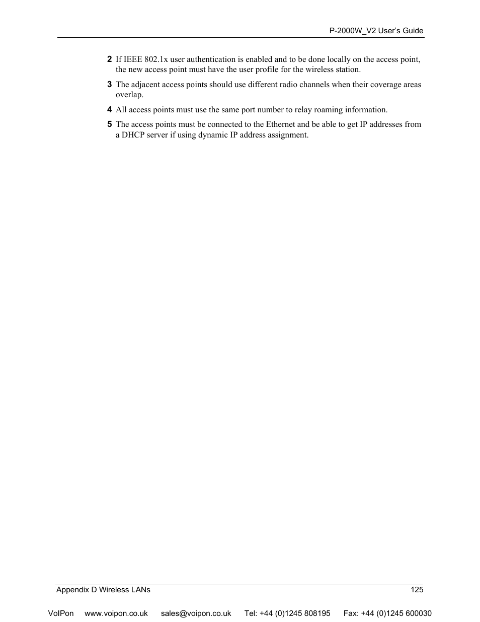 ZyXEL Communications P2000W User Manual | Page 125 / 131