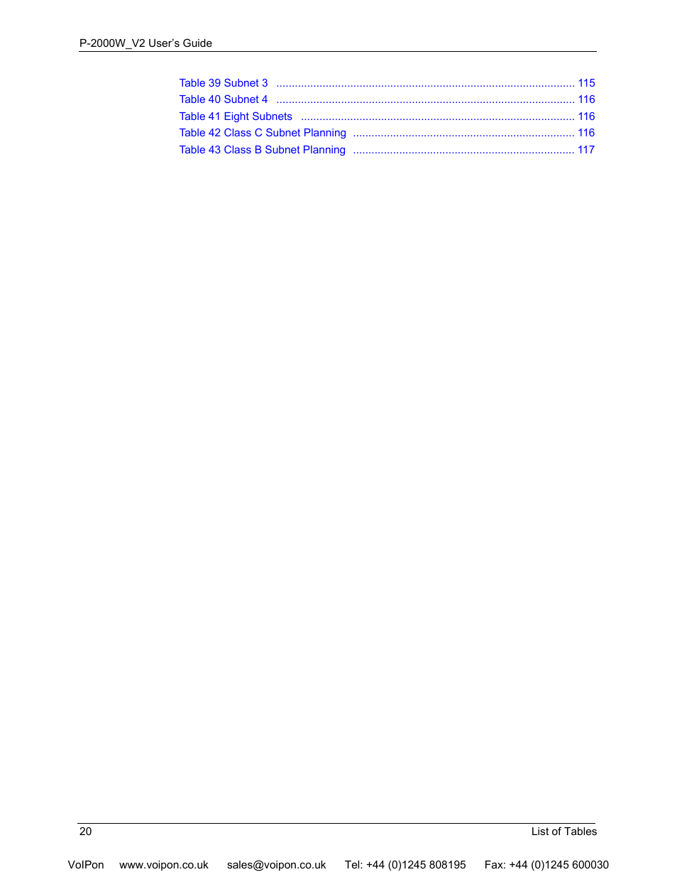 ZyXEL Communications P2000W User Manual | Page 20 / 131