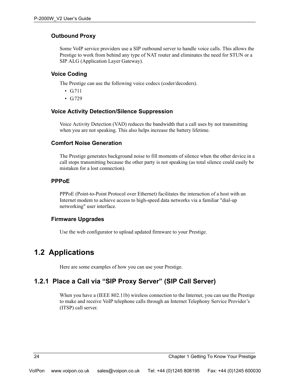 2 applications | ZyXEL Communications P2000W User Manual | Page 24 / 131