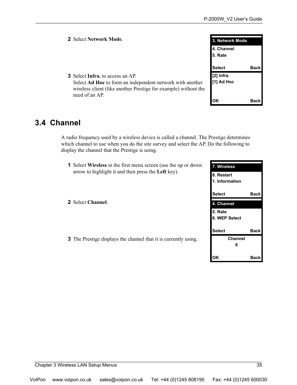 4 channel | ZyXEL Communications P2000W User Manual | Page 35 / 131