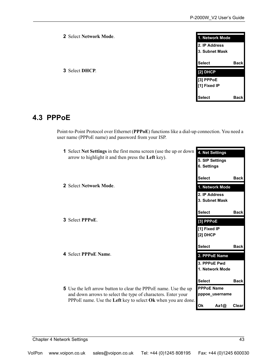 3 pppoe | ZyXEL Communications P2000W User Manual | Page 43 / 131