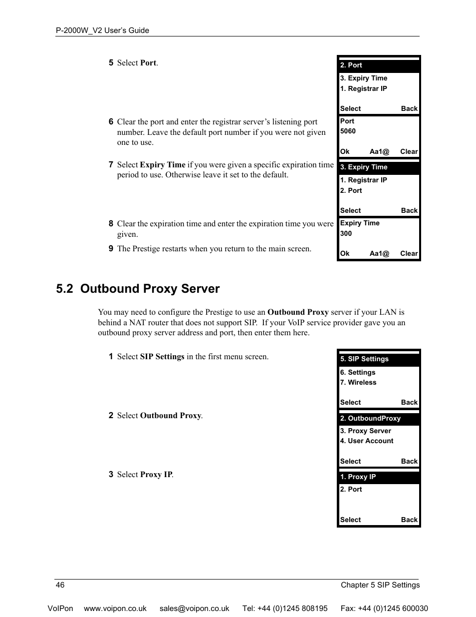 2 outbound proxy server | ZyXEL Communications P2000W User Manual | Page 46 / 131