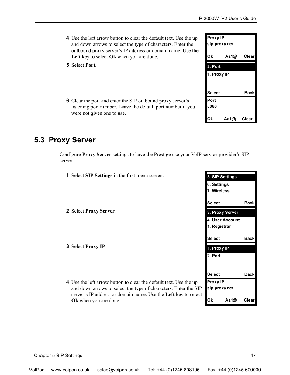 3 proxy server | ZyXEL Communications P2000W User Manual | Page 47 / 131