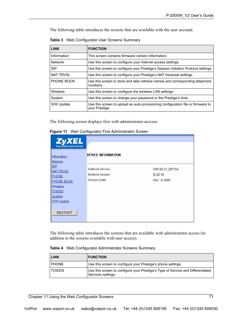 ZyXEL Communications P2000W User Manual | Page 71 / 131