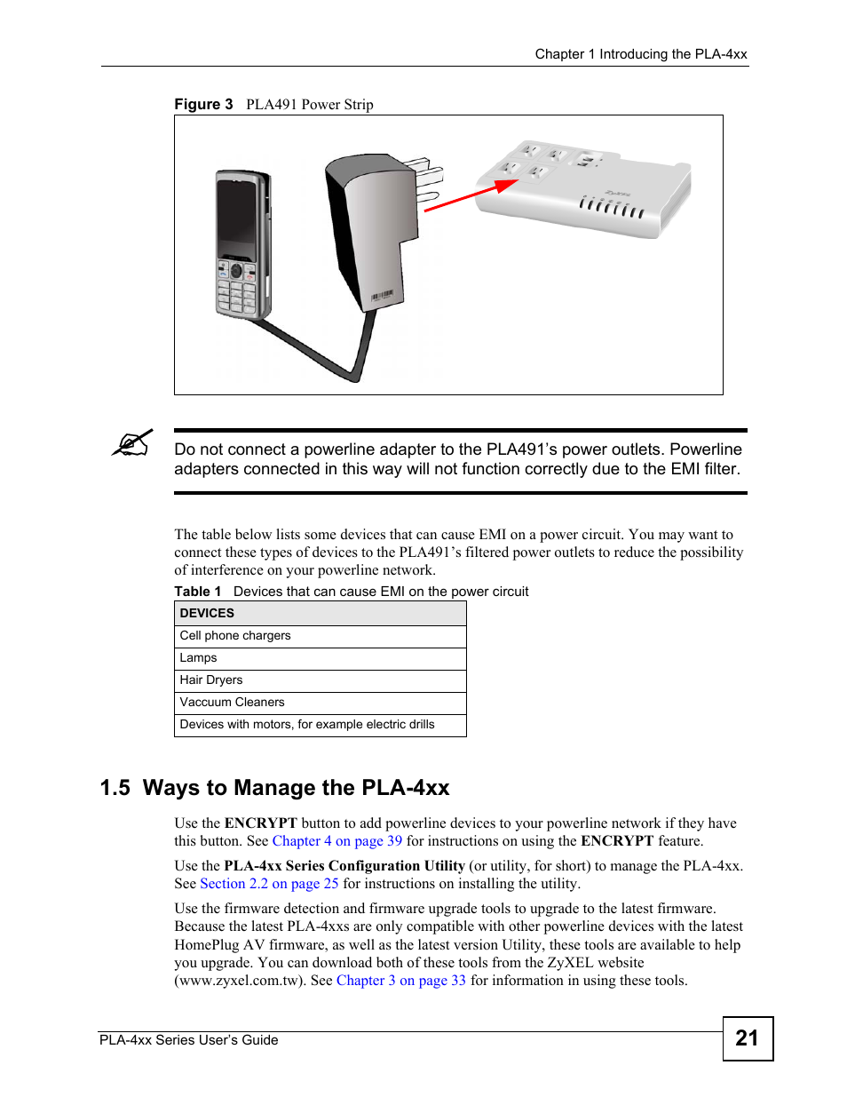 5 ways to manage the pla-4xx, Figure 3 pla491 power strip | ZyXEL Communications PLA-470 User Manual | Page 21 / 92