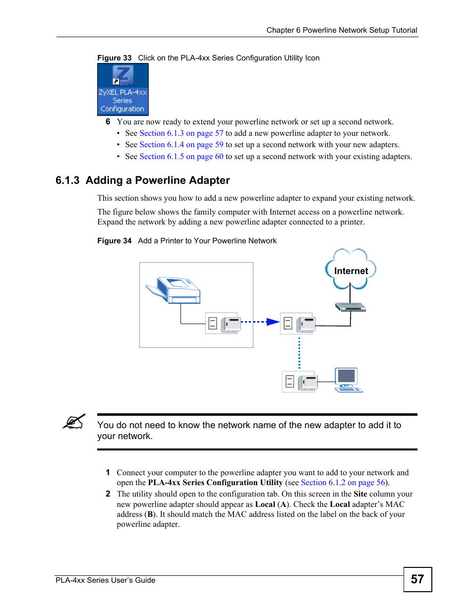 3 adding a powerline adapter | ZyXEL Communications PLA-470 User Manual | Page 57 / 92