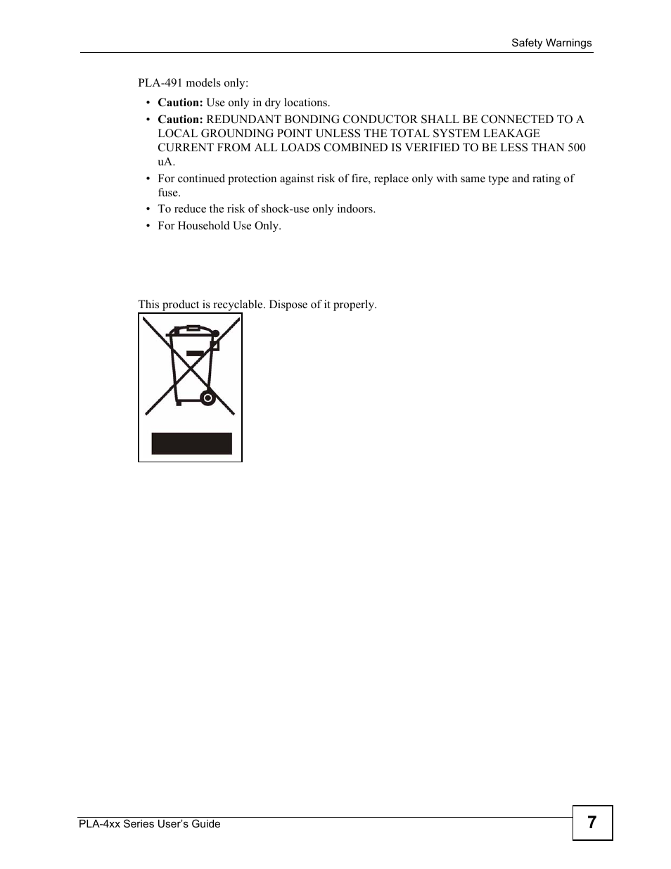 ZyXEL Communications PLA-470 User Manual | Page 7 / 92