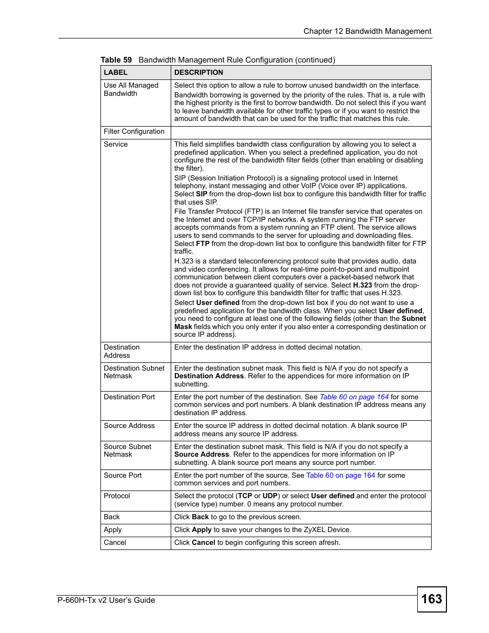 ZyXEL Communications P-660H-Tx v2 User Manual | Page 163 / 312