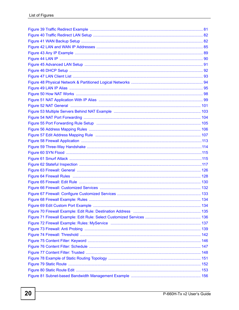 ZyXEL Communications P-660H-Tx v2 User Manual | Page 20 / 312