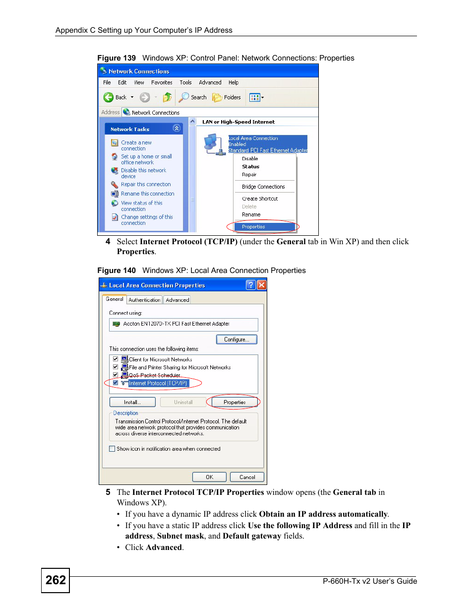ZyXEL Communications P-660H-Tx v2 User Manual | Page 262 / 312