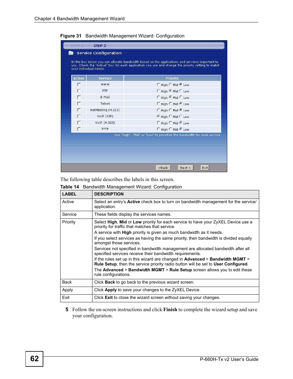 ZyXEL Communications P-660H-Tx v2 User Manual | Page 62 / 312