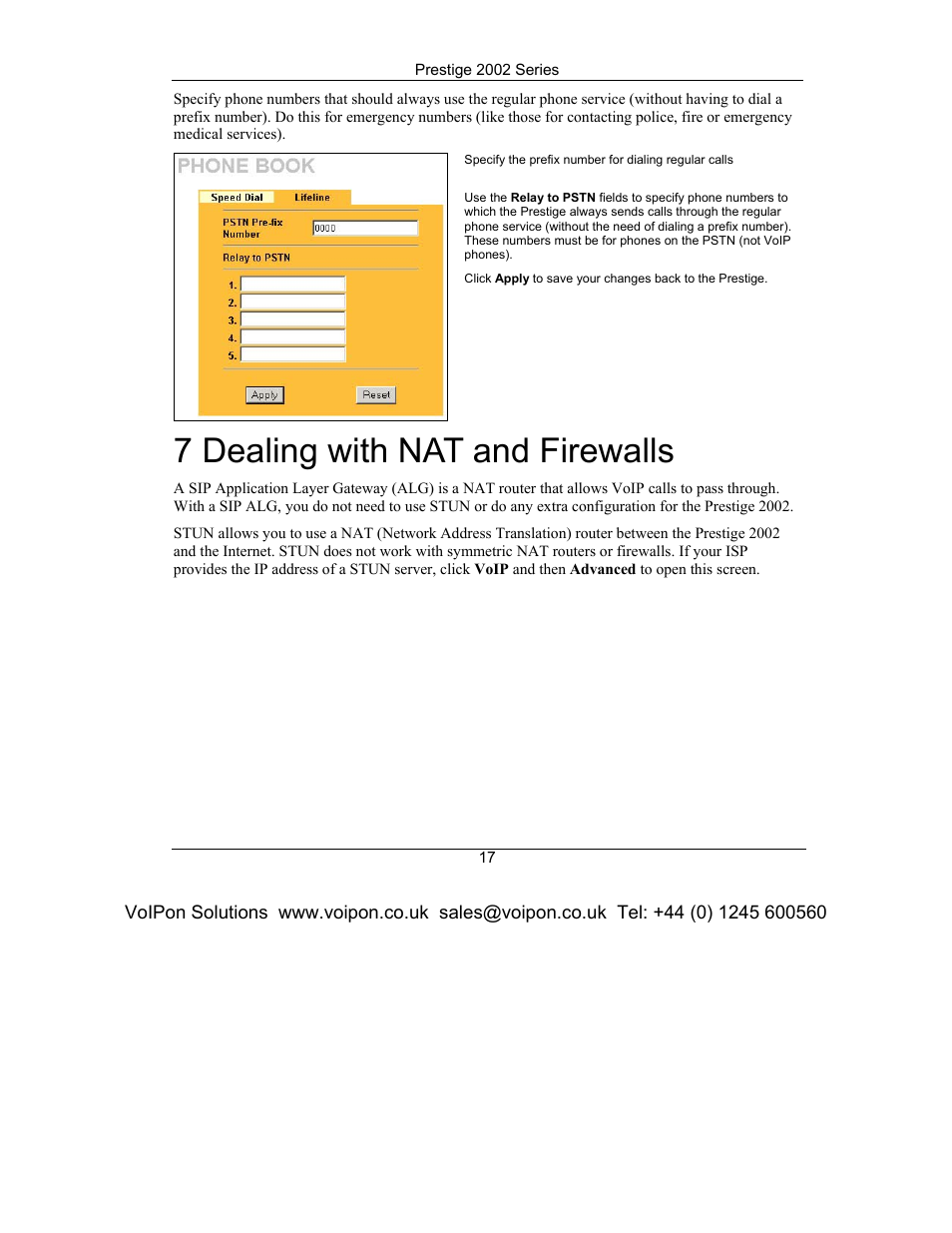 Dealing with nat and firewalls, 7 dealing with nat and firewalls | ZyXEL Communications Prestige 2002 Series User Manual | Page 17 / 20