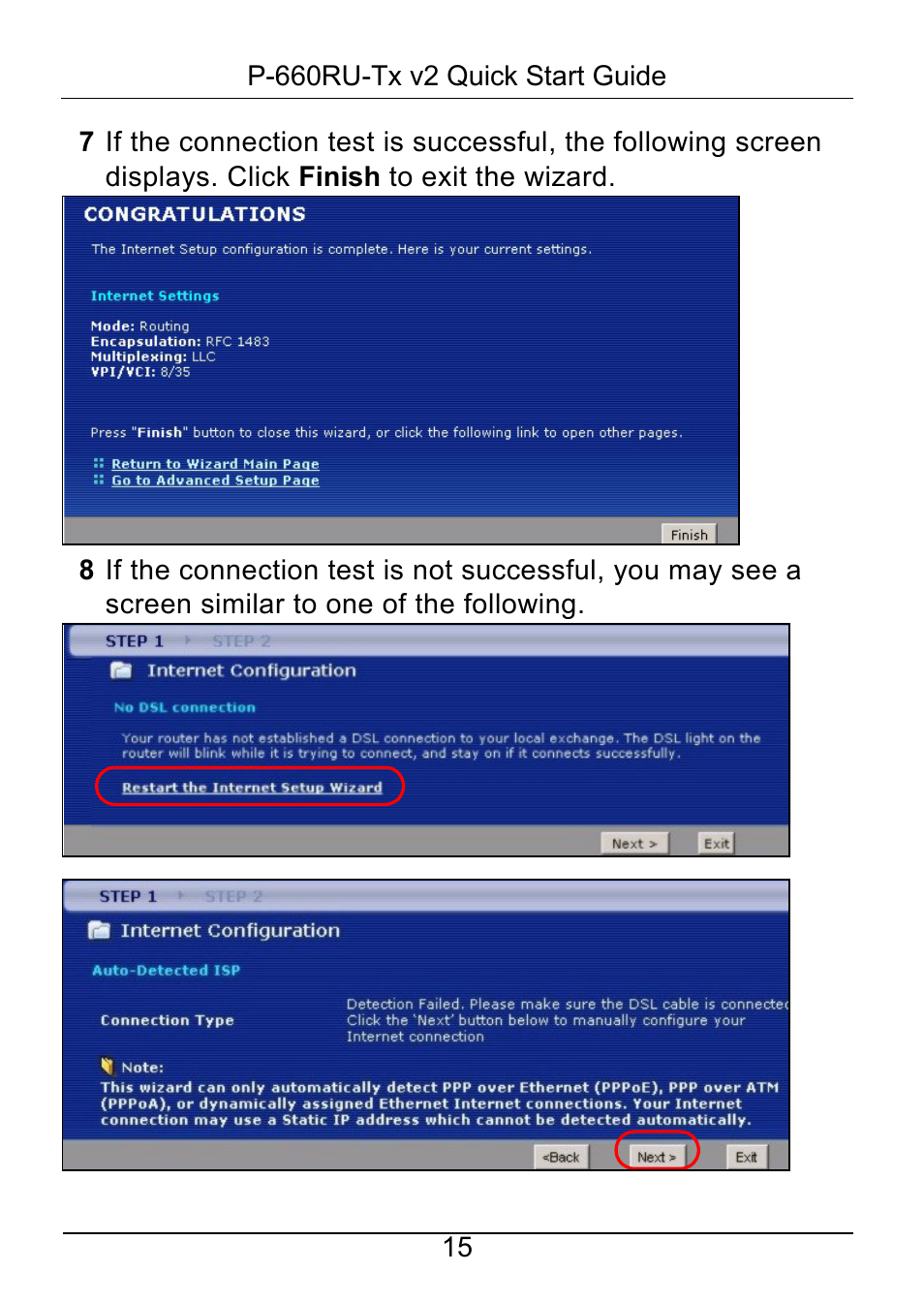 ZyXEL Communications ADSL2+ Ethernet / USB Router P-660RU-Tx v2 User Manual | Page 16 / 22