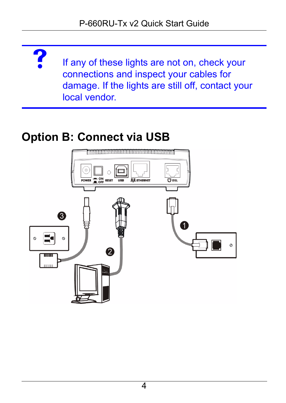 ZyXEL Communications ADSL2+ Ethernet / USB Router P-660RU-Tx v2 User Manual | Page 5 / 22