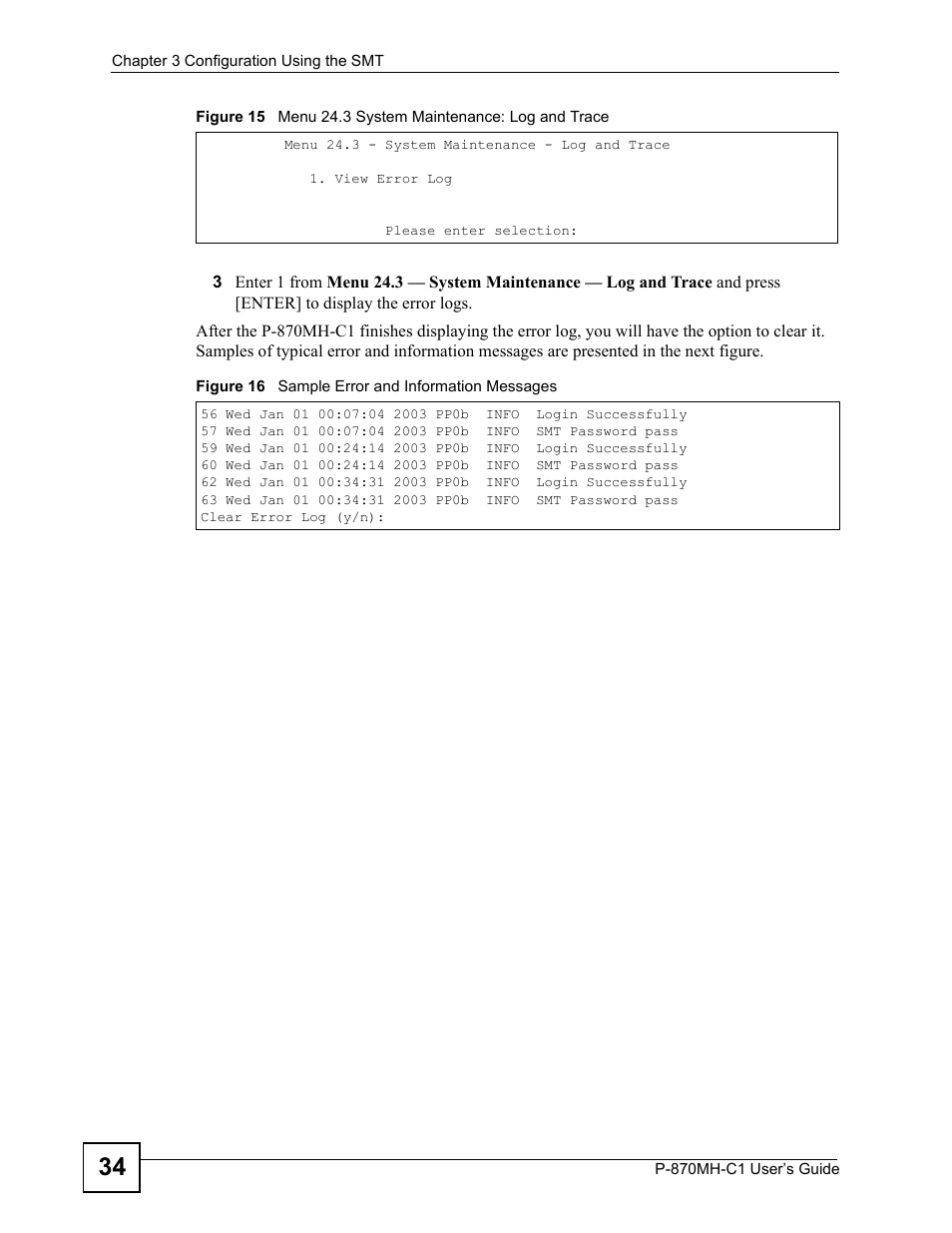 ZyXEL Communications P-870MH-C1 User Manual | Page 34 / 74