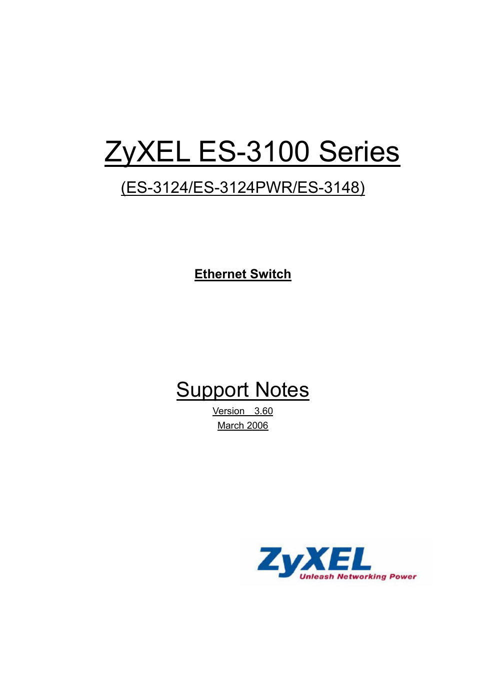 ZyXEL Communications ZyXEL Dimension ES-3148 User Manual | 124 pages