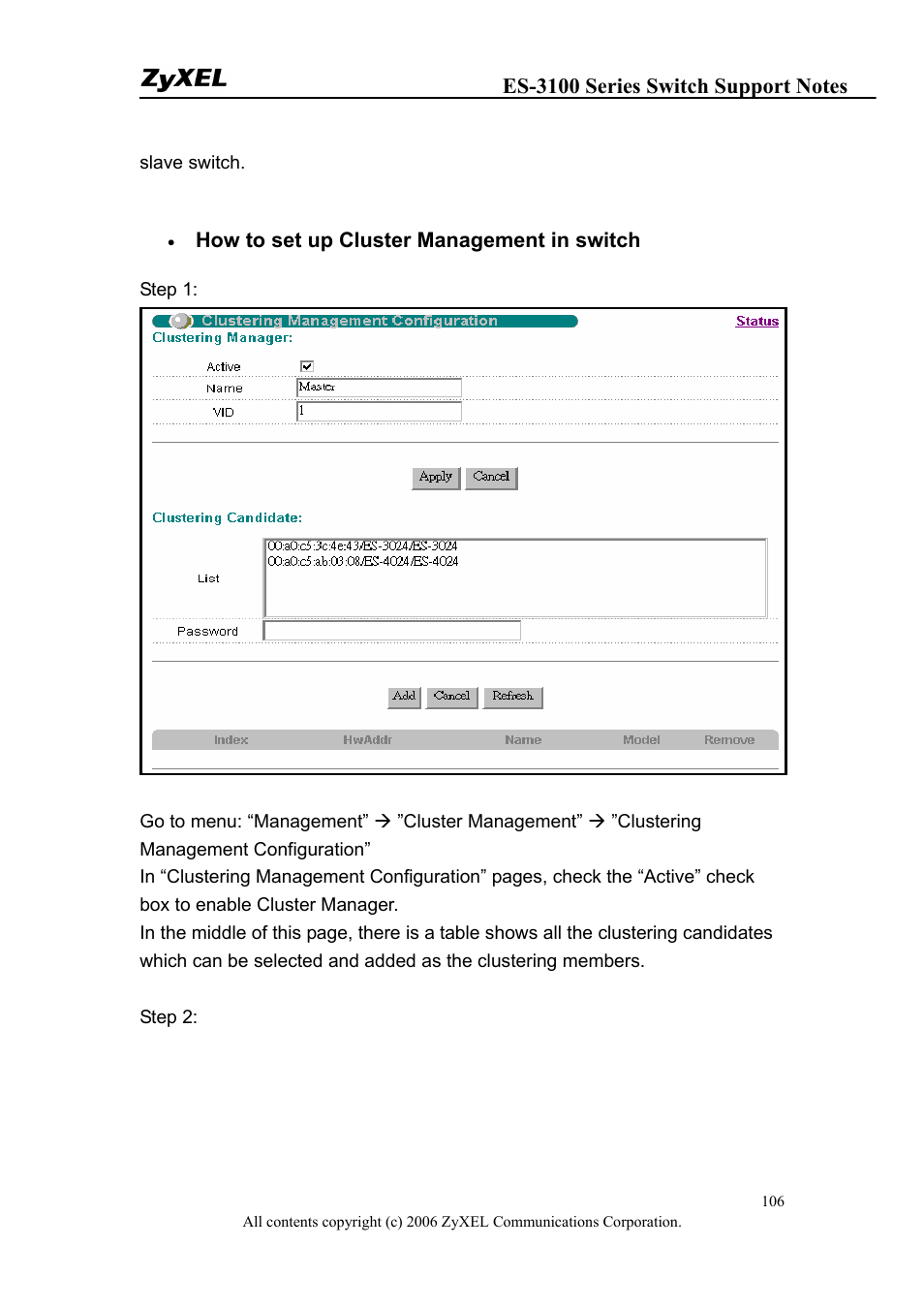 ZyXEL Communications ZyXEL Dimension ES-3148 User Manual | Page 106 / 124