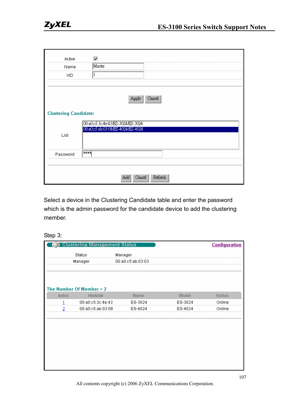 ZyXEL Communications ZyXEL Dimension ES-3148 User Manual | Page 107 / 124