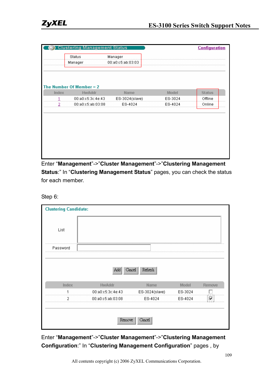 ZyXEL Communications ZyXEL Dimension ES-3148 User Manual | Page 109 / 124