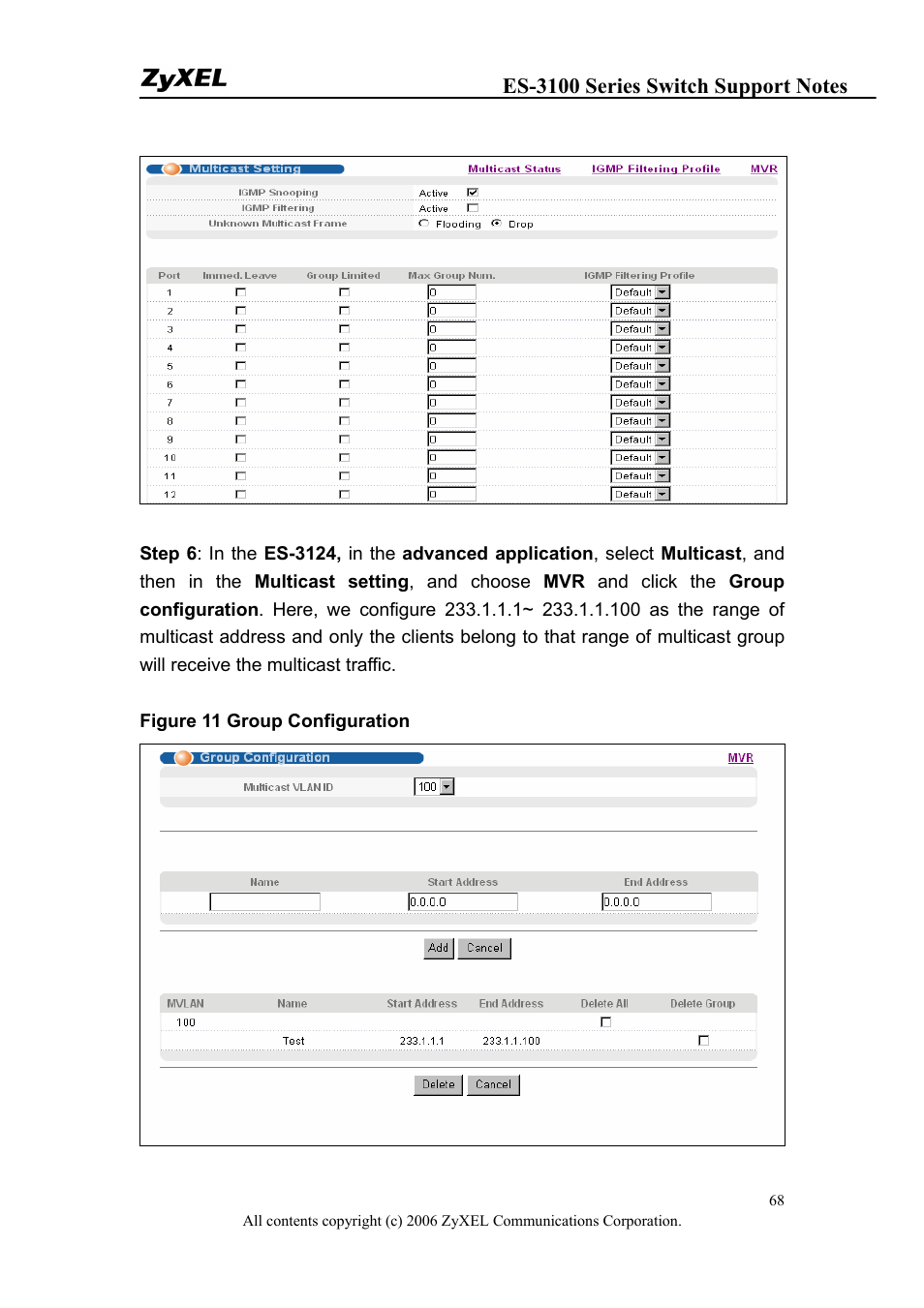 ZyXEL Communications ZyXEL Dimension ES-3148 User Manual | Page 68 / 124