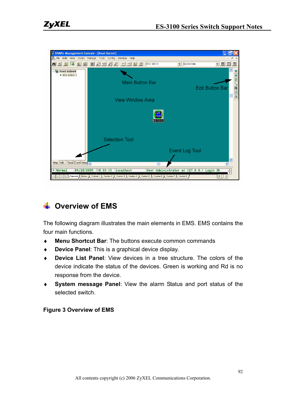 Overview of ems | ZyXEL Communications ZyXEL Dimension ES-3148 User Manual | Page 92 / 124