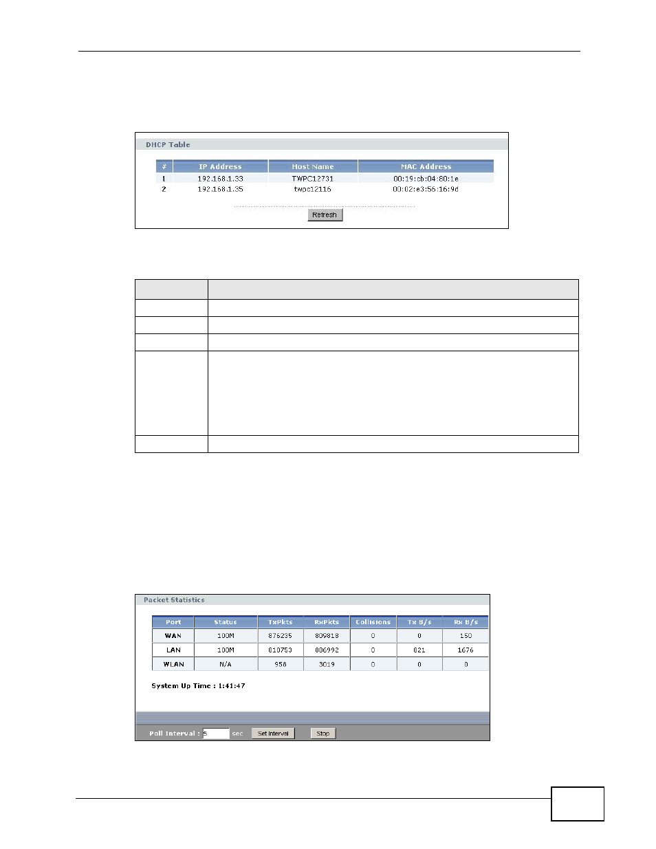 3 summary: packet statistics | ZyXEL Communications NBG4115 User Manual | Page 35 / 280