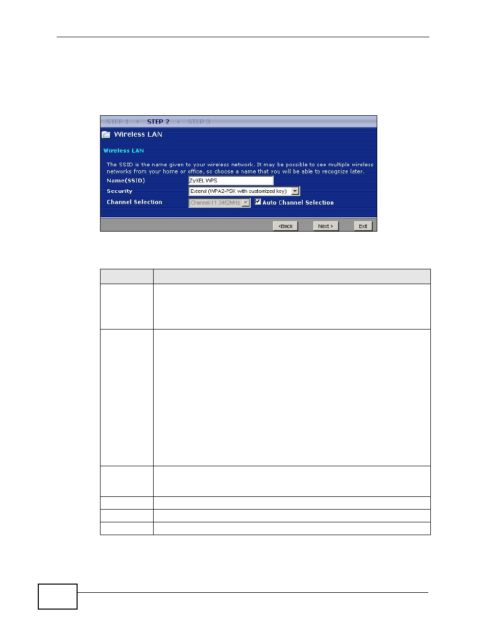 4 step 2: wireless lan | ZyXEL Communications NBG4115 User Manual | Page 42 / 280