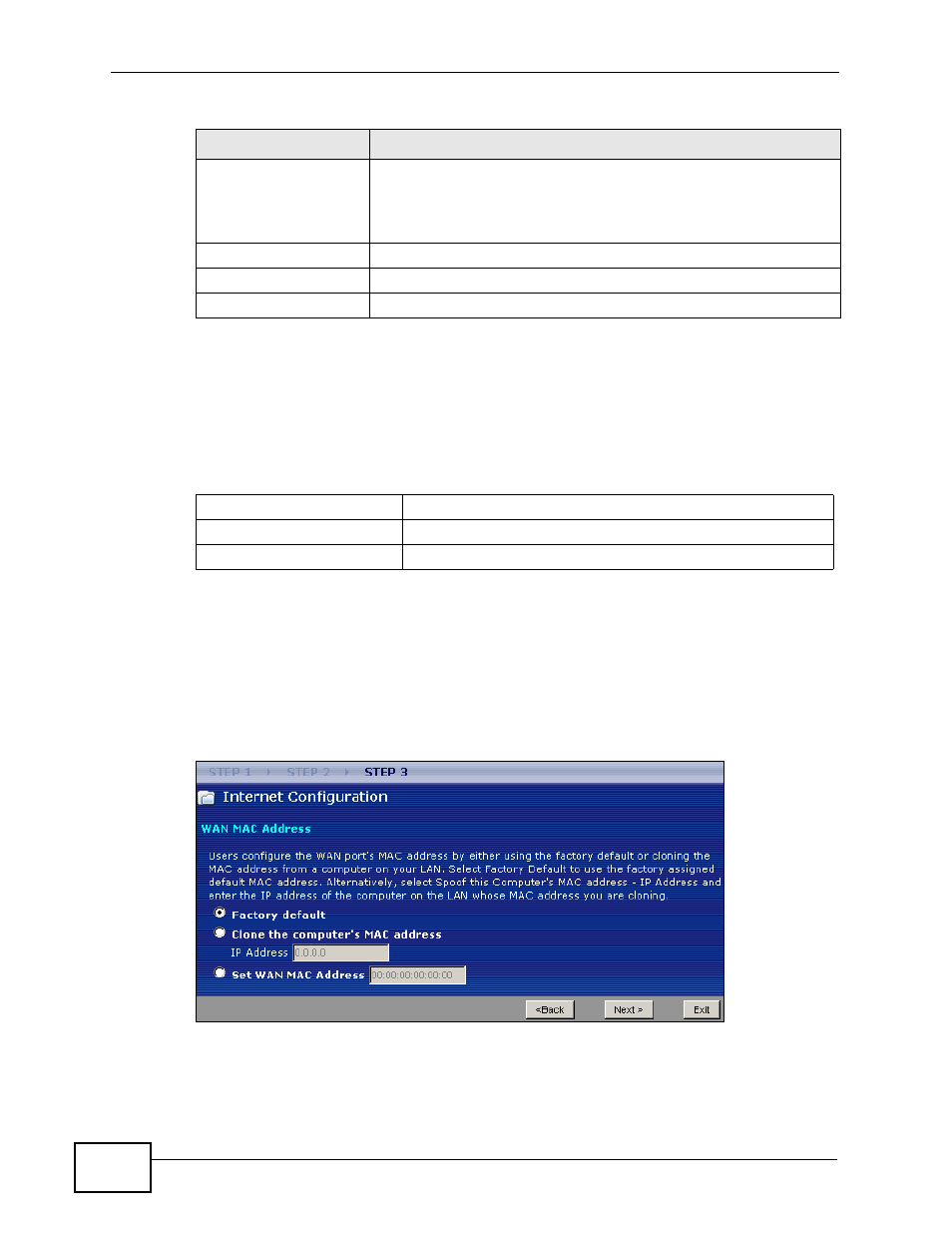 10 wan mac address | ZyXEL Communications NBG4115 User Manual | Page 52 / 280