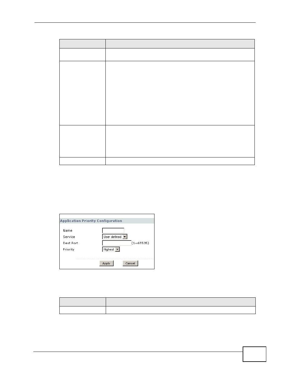 1 application priority configuration | ZyXEL Communications NBG4115 User Manual | Page 95 / 280