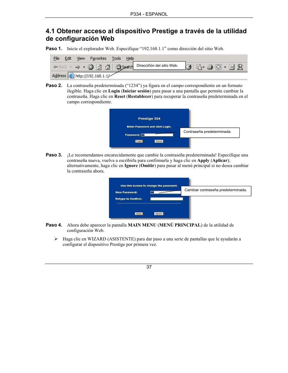 ZyXEL Communications PRESTIGE 334 User Manual | Page 38 / 63