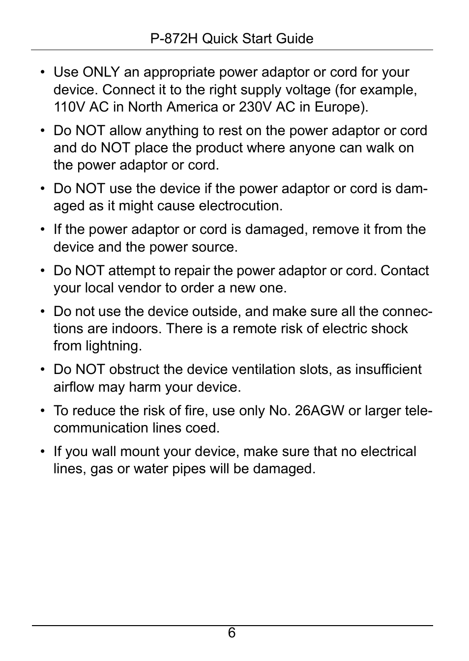 ZyXEL Communications ZyXEL P-872H User Manual | Page 7 / 8