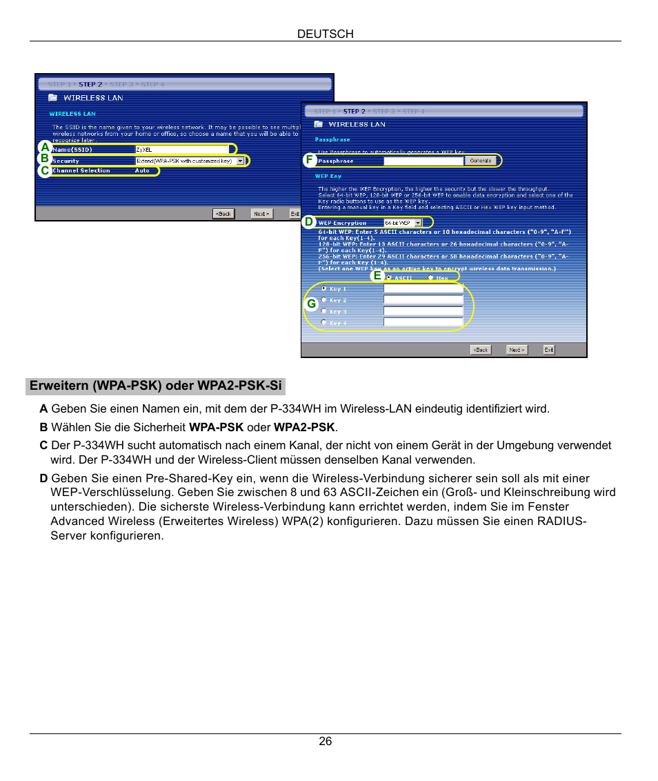 ZyXEL Communications 802.11g High Power Wireless Router P-334WH User Manual | Page 26 / 114