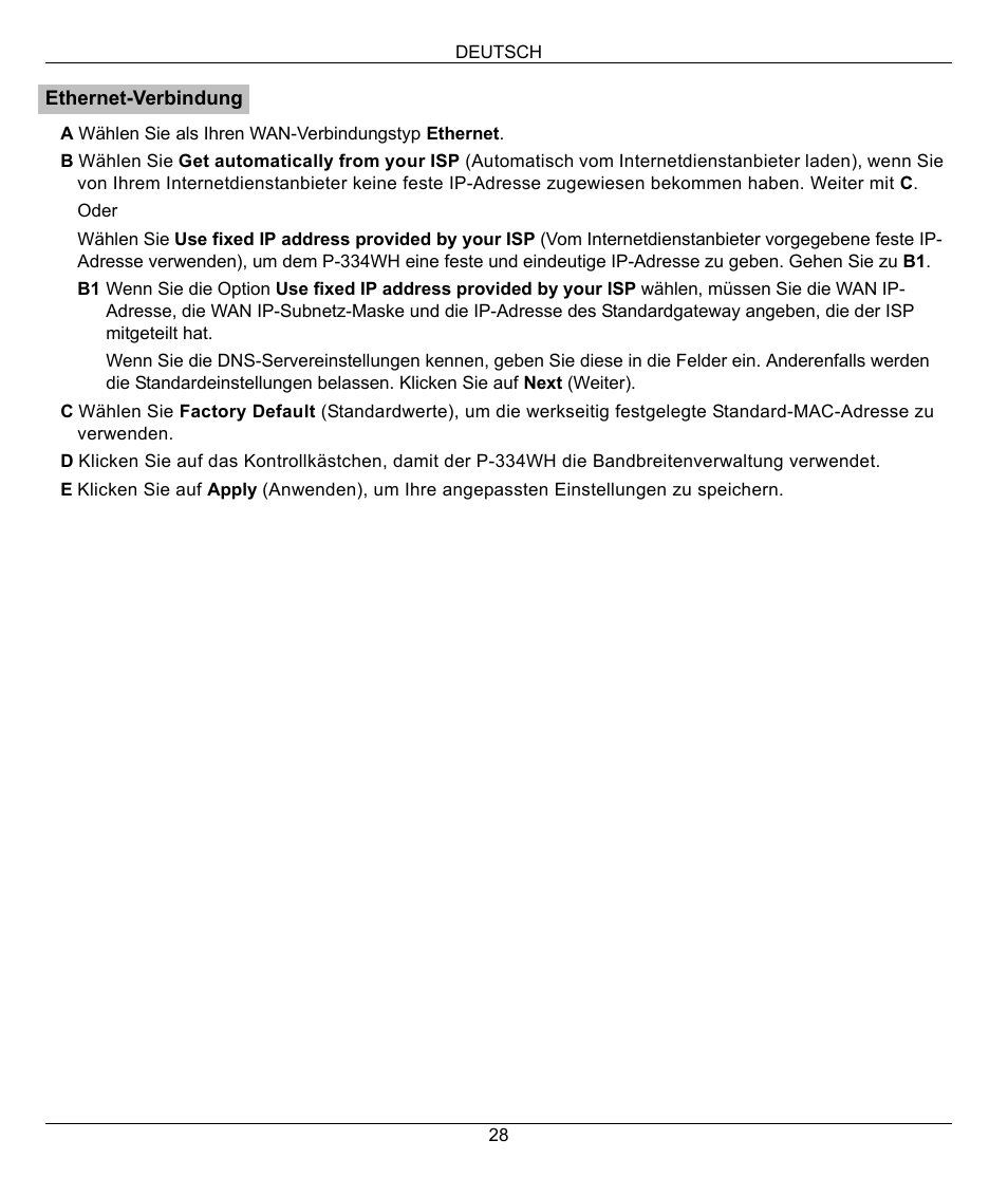 ZyXEL Communications 802.11g High Power Wireless Router P-334WH User Manual | Page 28 / 114