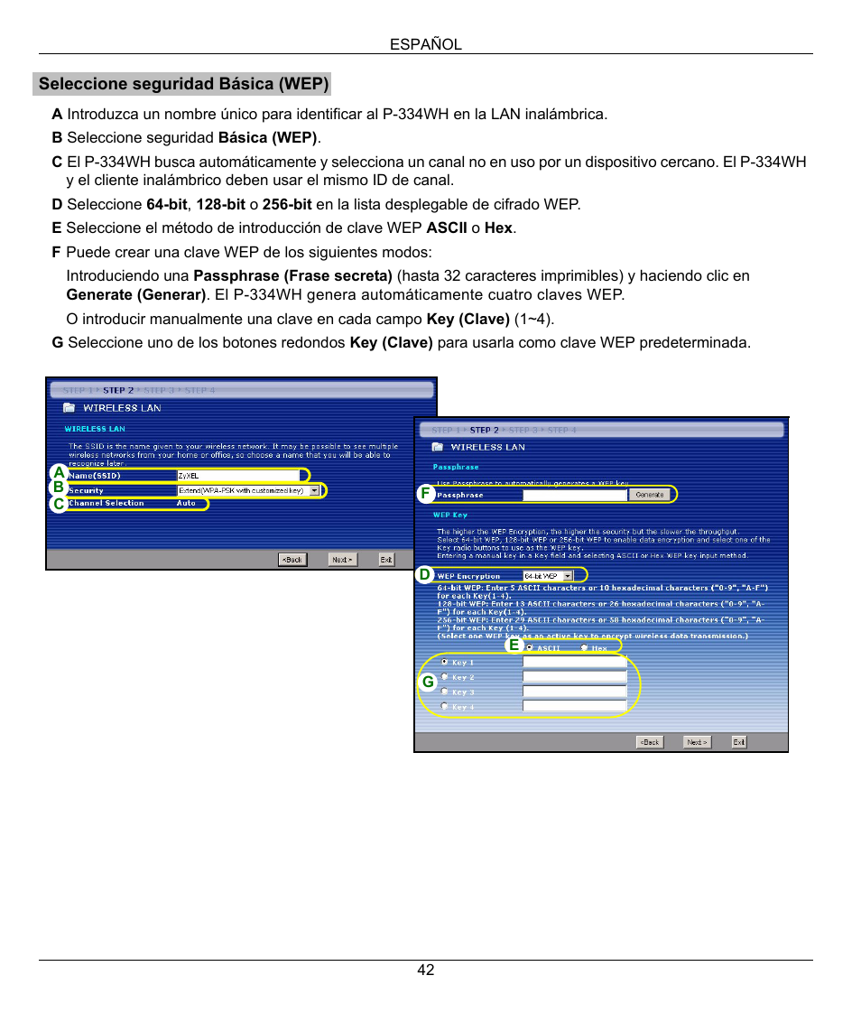 ZyXEL Communications 802.11g High Power Wireless Router P-334WH User Manual | Page 42 / 114