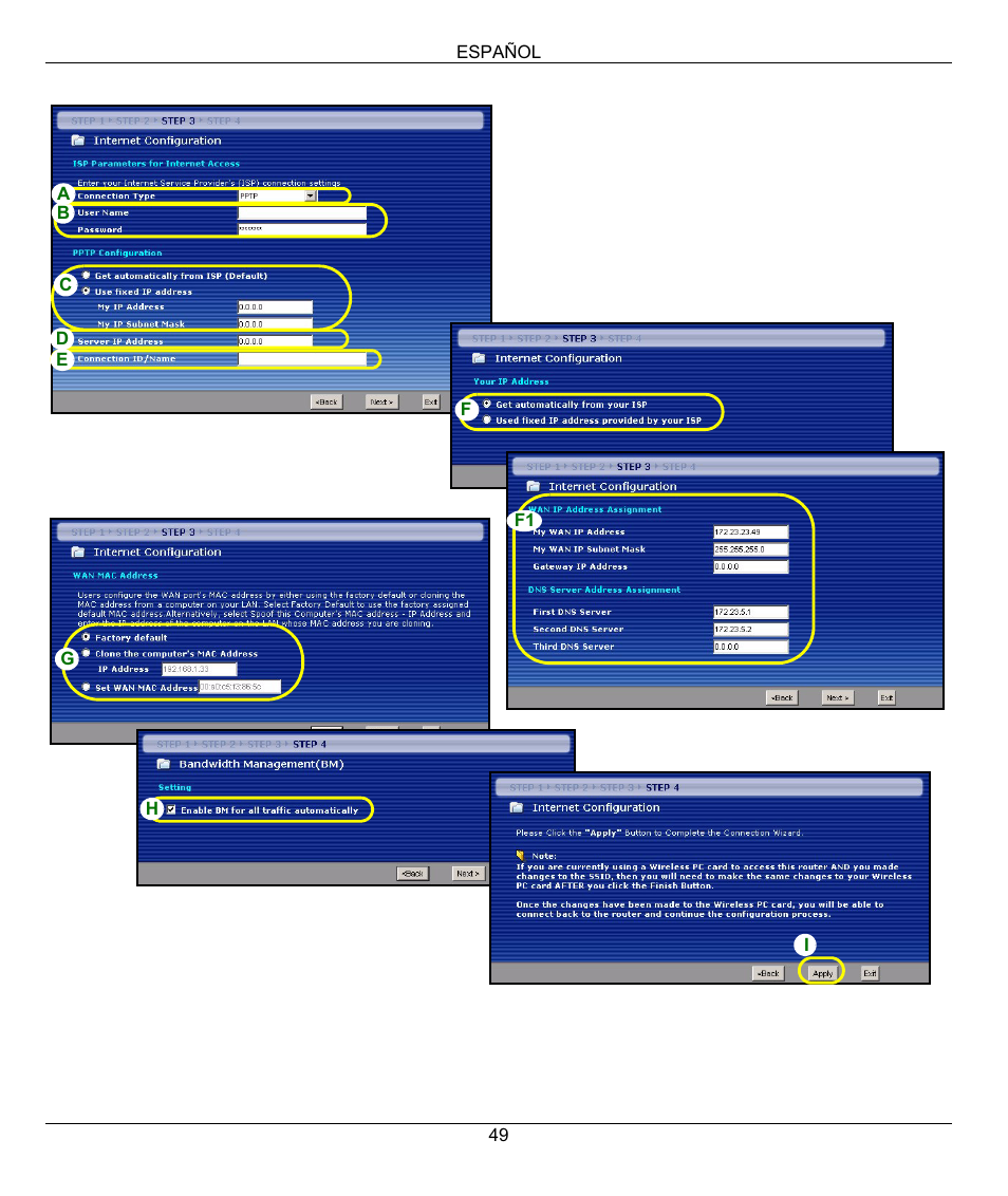 ZyXEL Communications 802.11g High Power Wireless Router P-334WH User Manual | Page 49 / 114