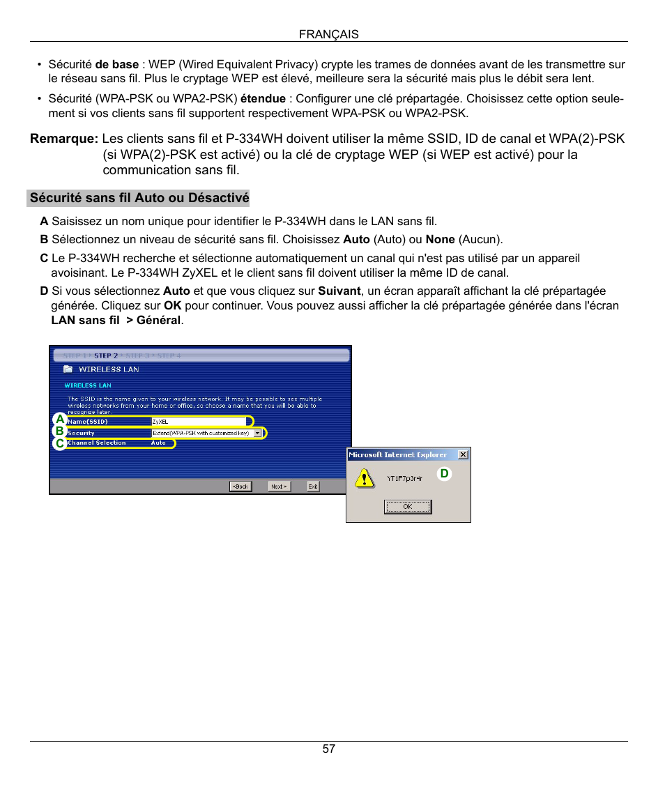ZyXEL Communications 802.11g High Power Wireless Router P-334WH User Manual | Page 57 / 114