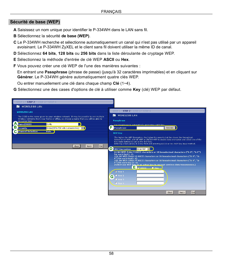 ZyXEL Communications 802.11g High Power Wireless Router P-334WH User Manual | Page 58 / 114