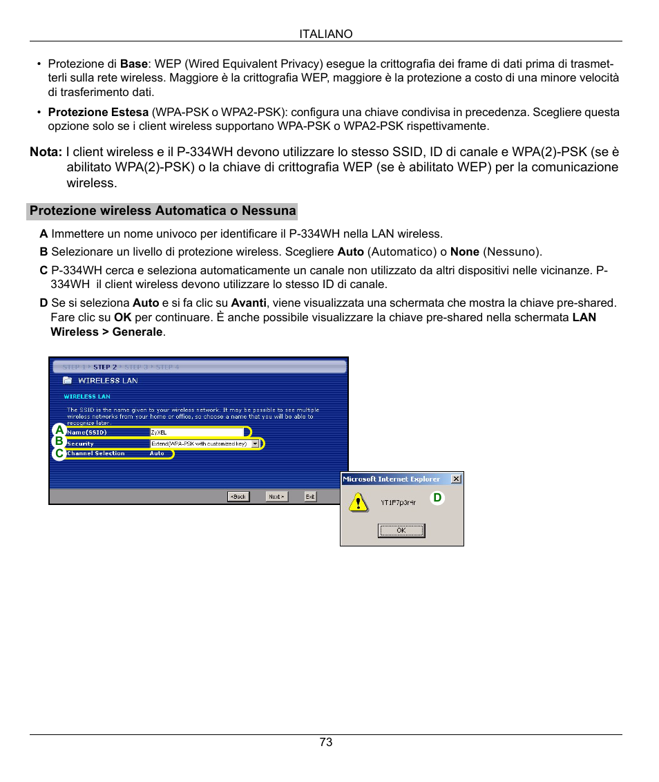 ZyXEL Communications 802.11g High Power Wireless Router P-334WH User Manual | Page 73 / 114