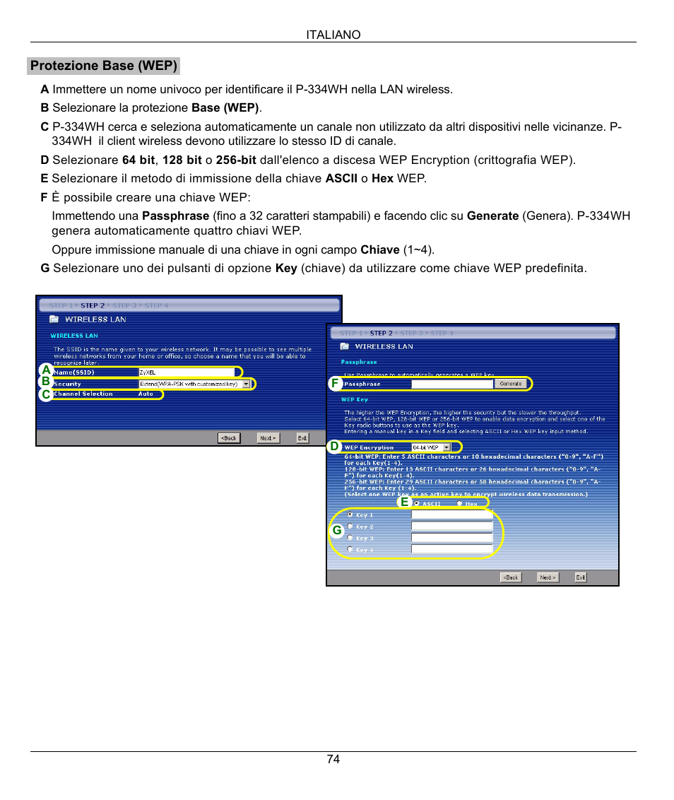 ZyXEL Communications 802.11g High Power Wireless Router P-334WH User Manual | Page 74 / 114