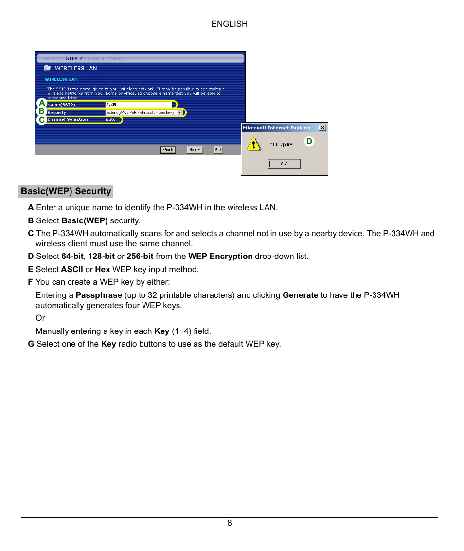 ZyXEL Communications 802.11g High Power Wireless Router P-334WH User Manual | Page 8 / 114