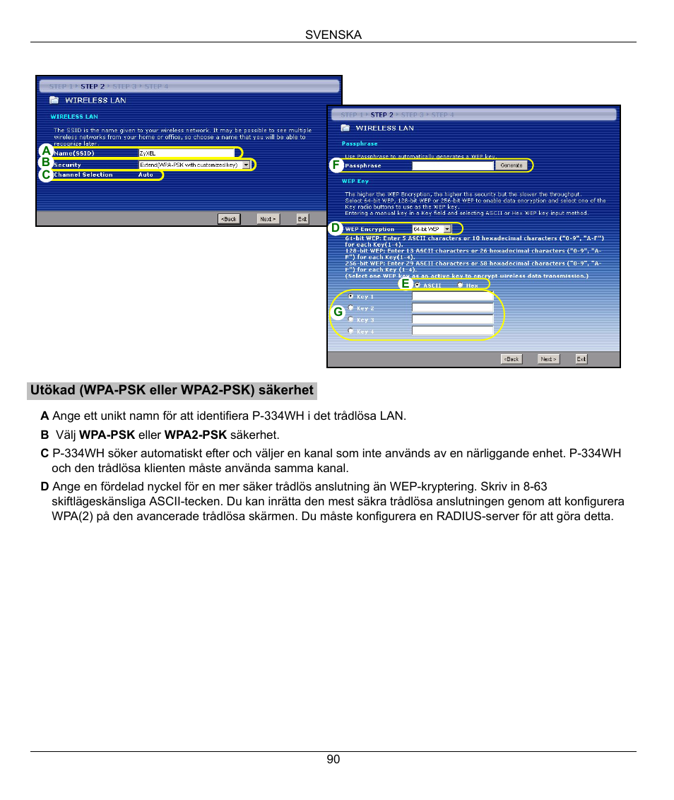 ZyXEL Communications 802.11g High Power Wireless Router P-334WH User Manual | Page 90 / 114