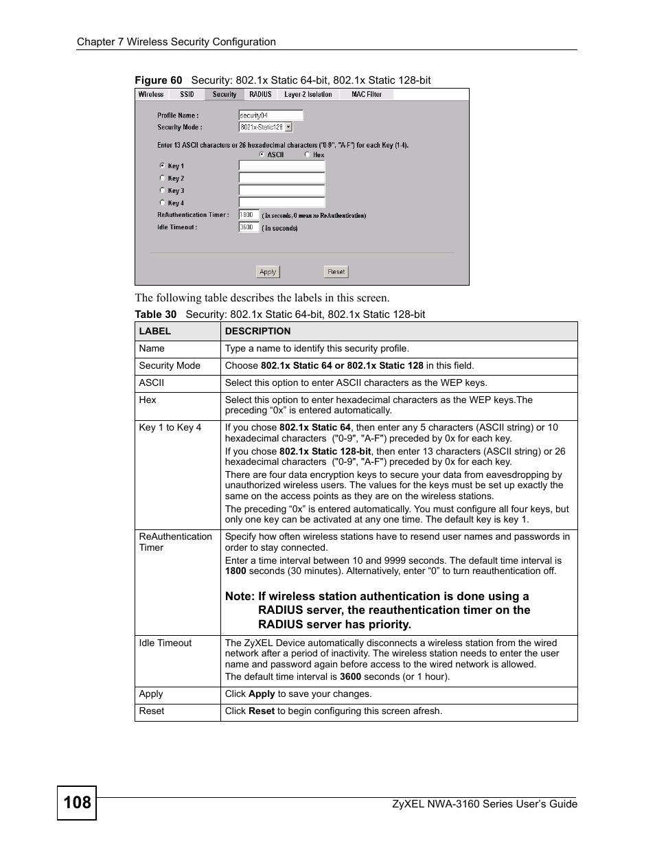 ZyXEL Communications NWA-3160 Series User Manual | Page 108 / 320